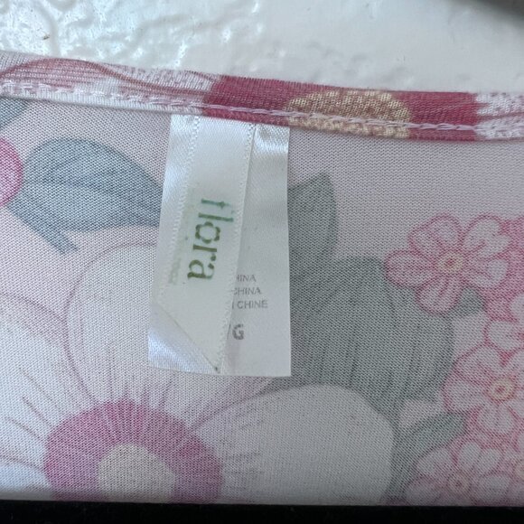 Flora Nikrooz Pink Floral Kimono Robe Ultra Soft Lightweight Lounge Wrap Large - Picture 2 of 13